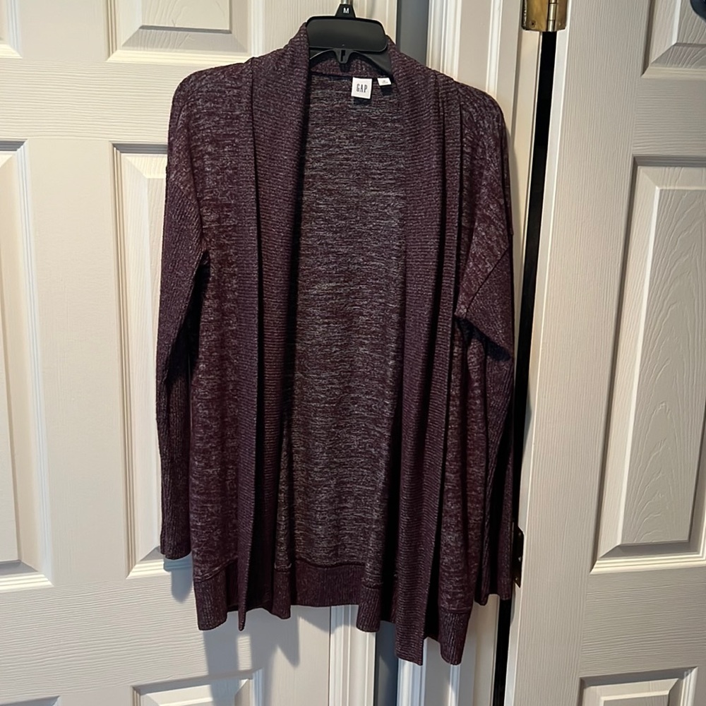 Gap Marled Plum Cardigan